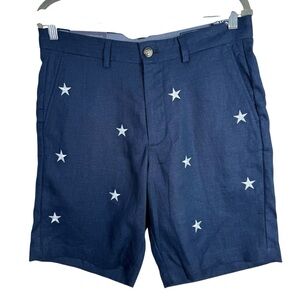 Vineyard Vines Men’s Embroidered 100% Linen 9” Breaker Shorts Size 31 Stars NWT